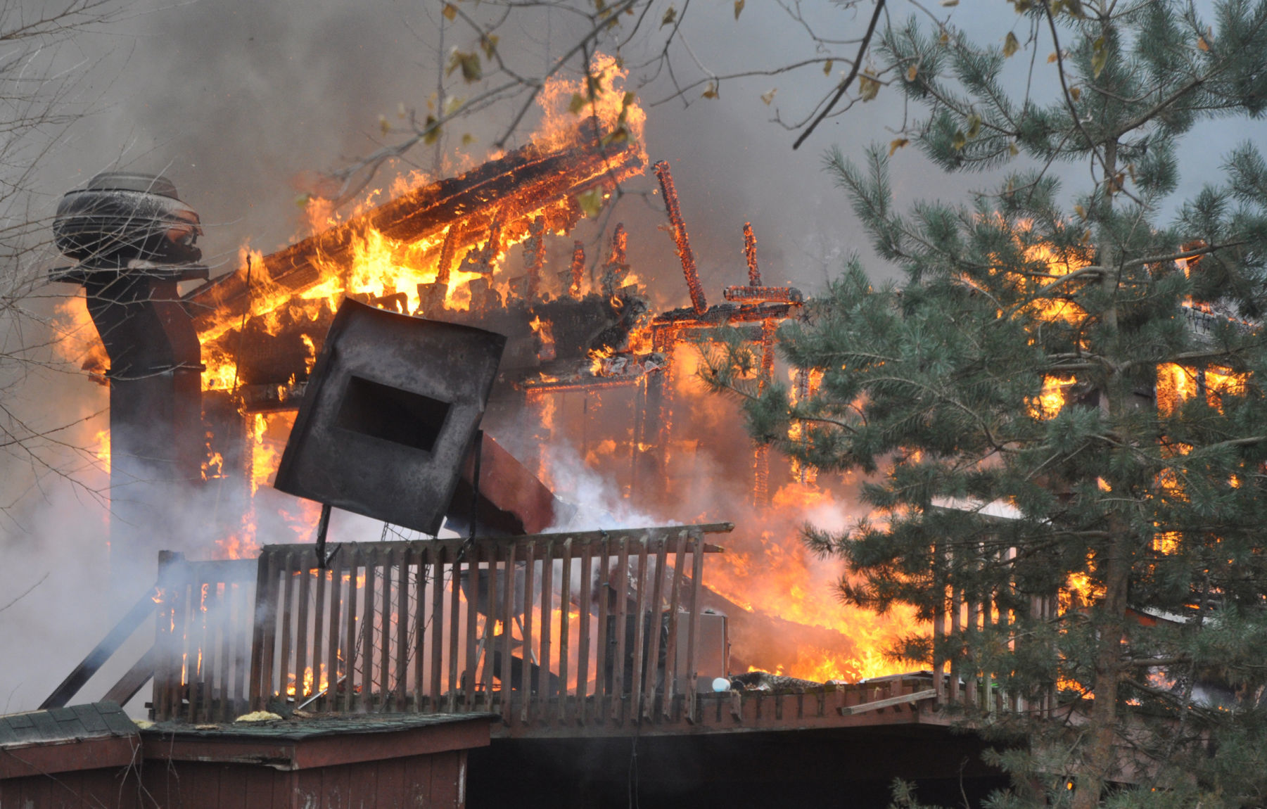 Upstairs collapsing at old Lake Benedict Resort